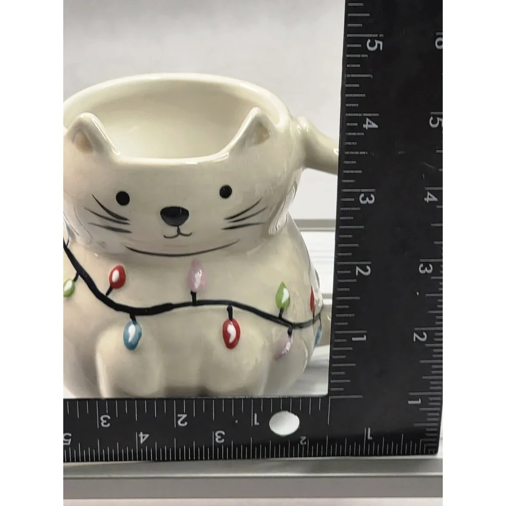 Target Wondershop 2024 16 oz Stoneware Figural Cute Christmas Cat Mug New
